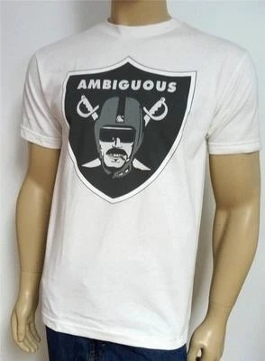 Ambiguous Blublocker Nation Raiders Graphic Tee White Crew T-Shirt New NWT Mens - Image 1 of 2