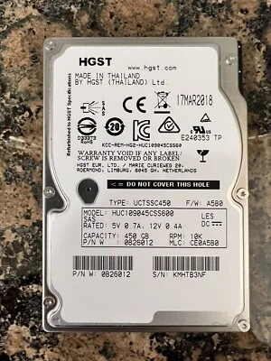 HGST/Hitachi 450Gb 10,000Rpm SAS II 2.5 Hard Drive 64Mb Cache - Image 1 of 4
