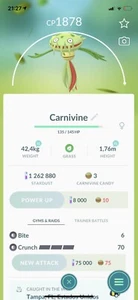 Carnivine Pokemon Gen4 Go Same day Southeast USA Regional Pokémon Sinnoh - Picture 1 of 1