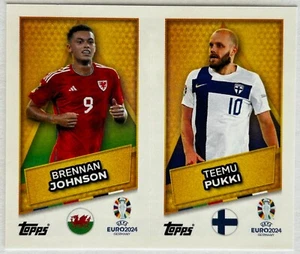 Topps UEFA EURO 2024 Sticker - JOHNSON & PUKKI Star Player FIN SP & WAL SP - Picture 1 of 1