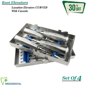 Set de 4 Elévateurs de Racines LUXATING Incurvé Avec Plateaux pour Instrument CE - Bild 1 von 6