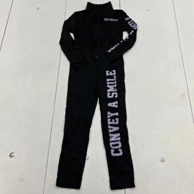 Mono negro Shein manga larga media cremallera niñas talla 5 Foto 1 de 4