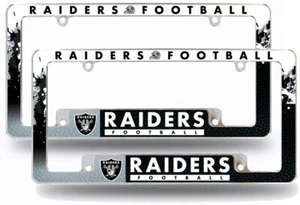 NEW RICO LAS VEGAS RAIDERS Chrome Metal License Plate Frames Bold (2 pk) - Imagen 1 de 1