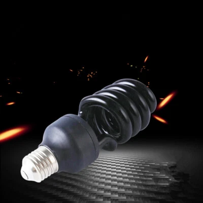 E27 Threaded Mouth 15W Black Light UV Ultra Violet Low Energy Saving Lamp Bulb - Image 1 of 4