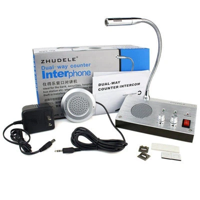 Window Counter Intercom for Bank Dual-Way Station Anti-interference Radio Talker - Image 1 of 4
