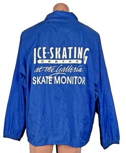 Vtg 80's Auburn Nylon Snap Windbreaker Ice Skating Monitor Galleria Mall Dallas - Picture 1 of 9