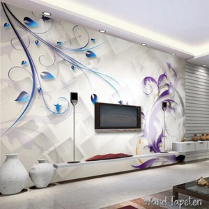 Fotomurale in tessuto non tessuto carta da parati quadri moderni semplici astratti floreali 3266 - Foto 1 di 3