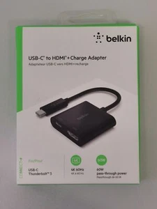 Belkin USB-C auf HDMI-Adapter, 60W PD, schwarz "wie neu" - Bild 1 von 1