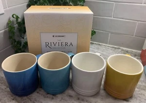 NEW IN BOX Le CREUSET RIVIERA 12 oz. Mugs Set Of 4 R20 - Picture 1 of 5