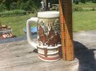 Ceramarte Budweiser Beer Stein Clydesdale Holiday Theme  Winter ❄️ for sale