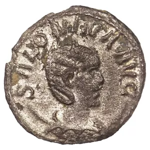 Monnaie romaine Antoninien Salonine RIC.29 revers Junon 258 billon pièce antique - Imagen 1 de 2