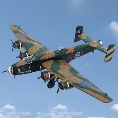 1:144 Segunda Guerra Mundial Handley Page Halifax Bombardero Avión Modelo Diecast Colección Militar Foto 1 de 4
