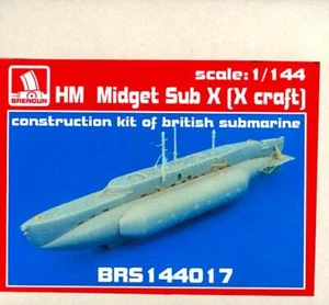 Brengun Models 1/144 BRITISH X-CRAFT MIDGET SUB X Resin & Photo Etch Model - Picture 1 of 4
