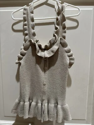 Top dorado romántico con volantes Mayoral talla 12 Canale para niña Foto 1 de 3