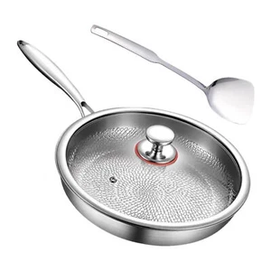 2025 German Pure Titanium Kitchen Pans 26/28/30Cm Non-Stick Frying Pan - Picture 1 of 15
