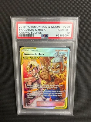 2019 Pokémon Guzma & Hala PSA 10 Sun & Moon Cosmic Eclipse ( Please Read ) - Image 1 of 2