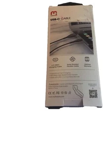 MyBat Pro USB-C Cable Lifetime Warranty 6ft Charging Cable.Nylon Braided - Picture 1 of 23