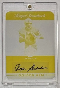 1/1 2024 Leaf Premium ROGER STAUBACH Printing Plate Auto Autograph Golden Arm - Picture 1 of 2