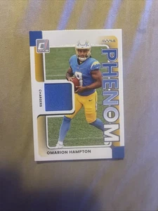 Omarion Hampton 2025 Donruss Rookie Phenom Relic RC - Las Angeles Chargers - Picture 1 of 2