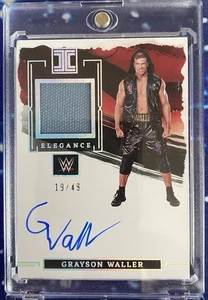 Grayson Waller 2023 Panini Impeccable WWE Elegance Patch Auto #ed 19/49 #EM-GWL - Picture 1 of 2