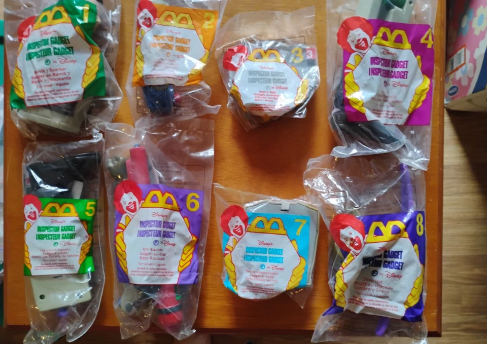 McDonalds Happy Meal Toys 1999 Inspector Gadget, complete set of 8 - Image 1 of 1