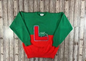 Suéter Izod Lacoste Acrílico Cocodrilo Logo Grande Talla XL c: Rojo Verde Raro De Colección - Imagen 1 de 6