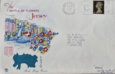The Battle of Flowers, Jersey FDC 3 November 1970 - Image 1 of 2