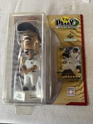 Raro NY YankeesReggie Jackson Bobblehead 2002 Upper Deck PlayMakers HOF Edition - Imagem 1 de 3