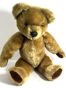 Vintage Pedigree Mohair Teddybär mit Etikett • Made in England • Gelenk • 19 Zoll - Bild 1 von 7