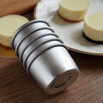 Lega di Alluminio Rotondo Tortiera Rotondo Movibile Fondo 5.1cm Alluminio - Immagine 1 di 4