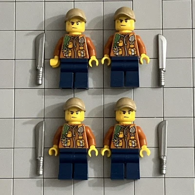 lego minifigures City Jungle Explorer Cty0823 Lot Of 4 E7 9 - Image 1 of 2