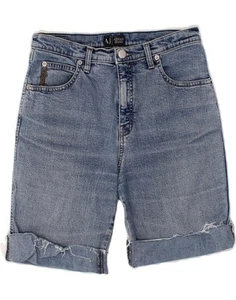 ARMANI Womens Denim Shorts W27 Small Blue CD65 - Picture 1 of 3