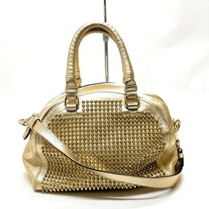 Christian Louboutin Hand Bag Gold Leather 4471354 - Picture 1 of 11