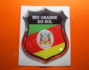 Pegatina emblema 3D con cúpula de resina bandera Rio Grande do Sul - calcomanía adhesiva vinilo - Imagen 1 de 1