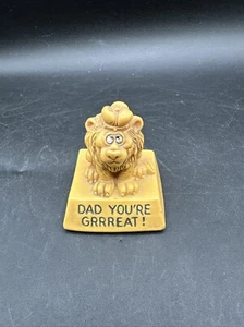 Wallace Berrie Co #7503 Dad You're Grrreat Lion Vintage 1970s Made USA - Picture 1 of 6