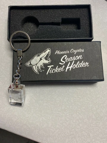 Phoenix (Arizona) Coyotes Logo Keychain - New in box Clear Translucent etched Cover