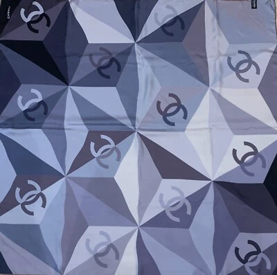 CHANEL Interlocking CC Logo Multicolor Square Silk Scarf - Image 1 of 4