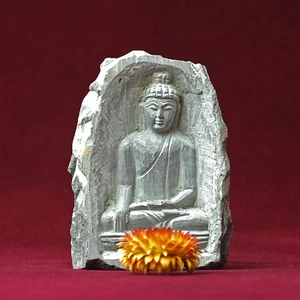 Buddha Statue Sculpture 10cm Figurine Stoneware Carved Buddhism Gift - Picture 1 of 4