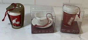 Starbucks Cup Ornament Holiday Christmas Lot Of 3 Coffee Collectible New - Picture 1 of 9
