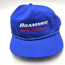 Brammer Living Kitchens Hat Cap Blue Adult Used Mesh Snapback Vtg B29D