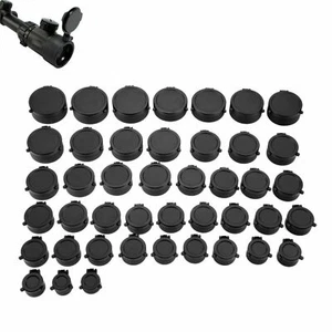 25.5-69 Rifle Scope Lens Cover Flip Up Cap Objective Lid Quick Spring Protection - Picture 1 of 9