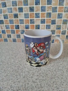SUPER MARIO BROS Mug 2017 CERAMIC PYRAMID MARIO AS A RACCOON BOWSER NINTENDO - Picture 1 of 5