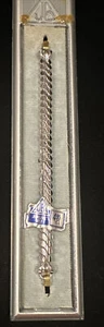 VINTAGE NOS JB CHAMPION SILVER TONE LADIES STRETCH WATCH BAND 7mm WIDTH - Picture 1 of 6