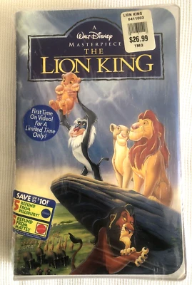 New Disney Masterpiece (Sealed) First Time on Video "The Lion King" VHS 1995 - Image 1 of 4