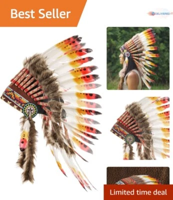 Tocado de plumas unisex listo para festivales | Hecho a mano artesanal con plumas reales Foto 1 de 4