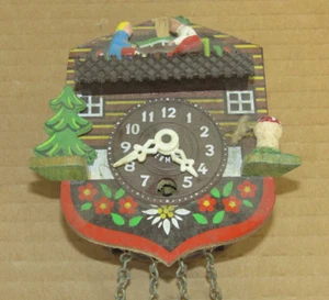 vintage cuckoo clock west germany miniature children teeter totter parts/repair - Picture 1 of 6