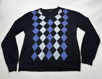 Express Silk Cashmere Sweater Mens Medium Black Pullover Career Preppy Casual - Image 1 of 4