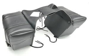 Saddlemen Highwayman Slant Riveted Black Medium Saddlebags (X021-03-040) - Picture 1 of 3
