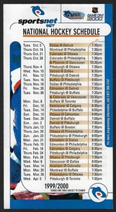 RARE 1999-00 NHL NBA Toronto Raptors Hockey Basketball Schedule !!! Sportsnet - Picture 1 of 2