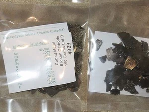 Kobaltmetall 150 Gramm gebrochene Kathode/Kathoden Reinheit - 99,9 % Menge B (4329) - Bild 1 von 4